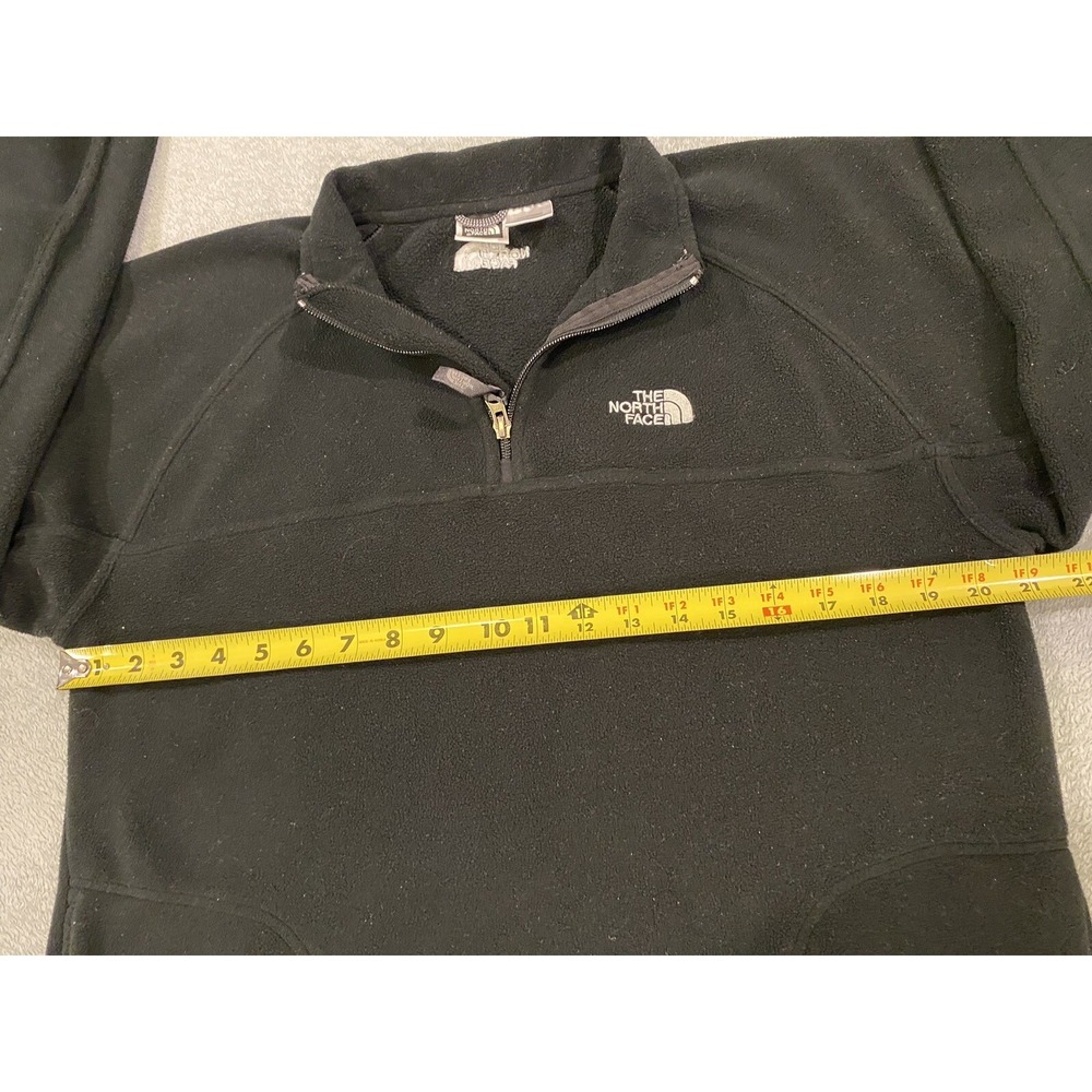 The Northface Face Boys Black 1/4 Zip Fleece Pullover Jacket Size Large L - Picture 4 of 7